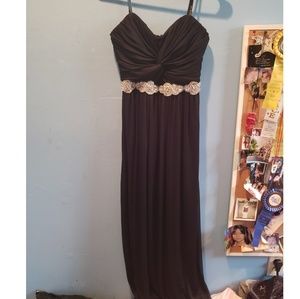 Black Strapless Long Prom Dress